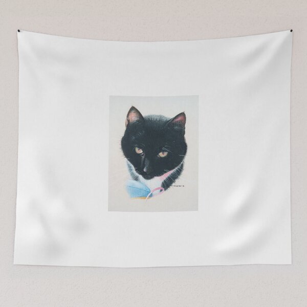Item preview, Kitty the stunning black and white cat designed and sold by micheleashby.