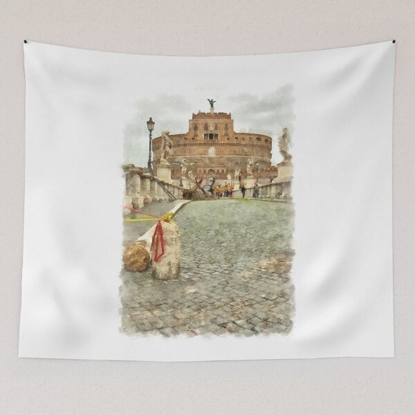 Item preview, Rome: Tiber River bridge and Saint Angel Castle designed and sold by Giuseppe Cocco.