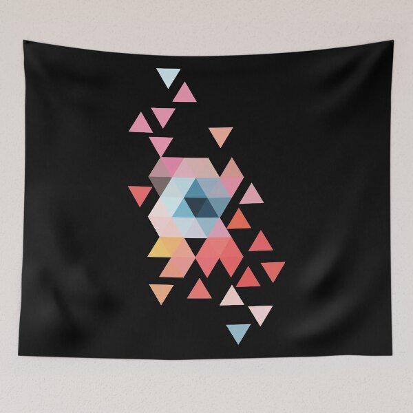 Item preview, Scattered triangles on black designed and sold by Ilze Lucero.