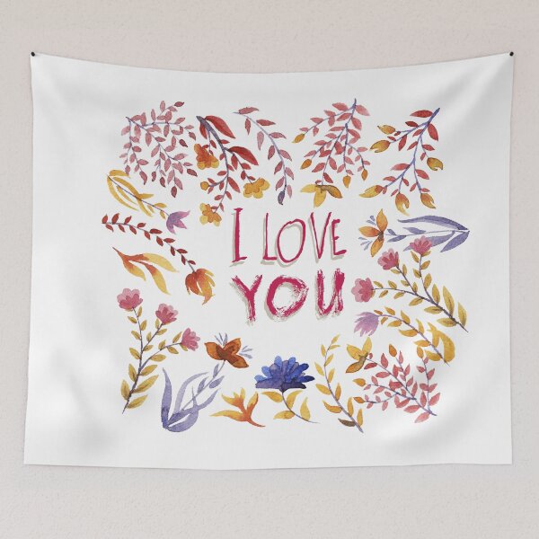Item preview, I love you. Floral background designed and sold by Olga Berlet.