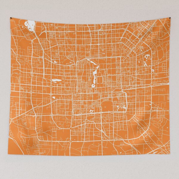Item preview, Beijing map orange designed and sold by mapsart.