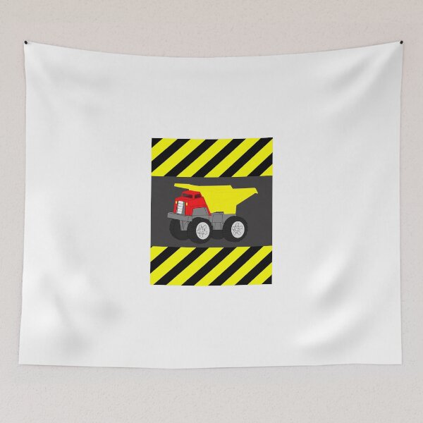Item preview, Red and Yellow Dump Truck Caution Tape designed and sold by BeachBumFamily.