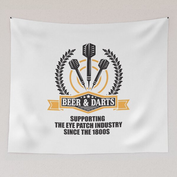Item preview, Beer & Darts supporting the eye patch industry since the 1980s designed and sold by nektarinchen.
