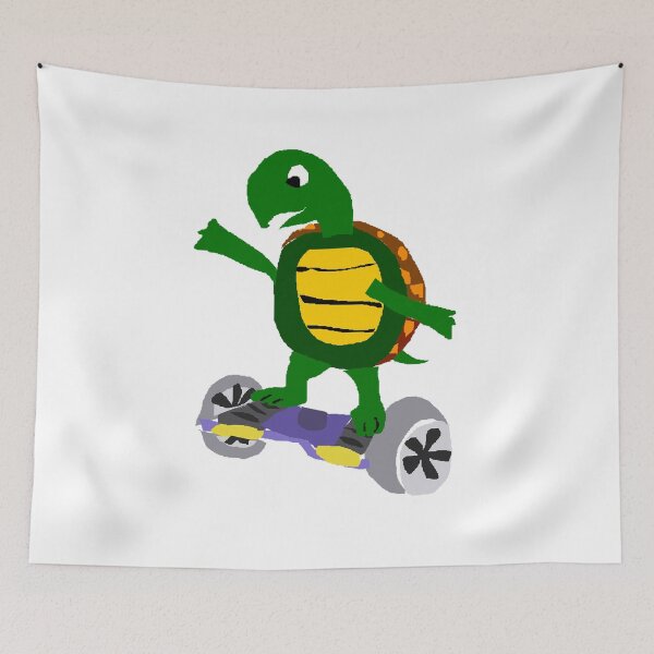 Item preview, Cool Funny Turtle on Hoverboard Art designed and sold by Nature's Fancy.