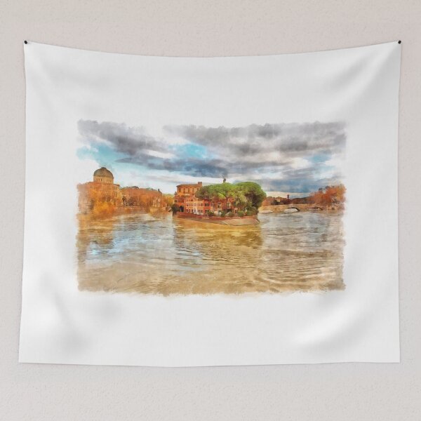 Item preview, Rome: Tiber River Synagogue and Tiber Island designed and sold by Giuseppe Cocco.