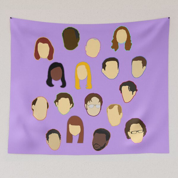 Item preview, The Office Heads - Custom Lt Purple/Lavender designed and sold by pickledbeets.