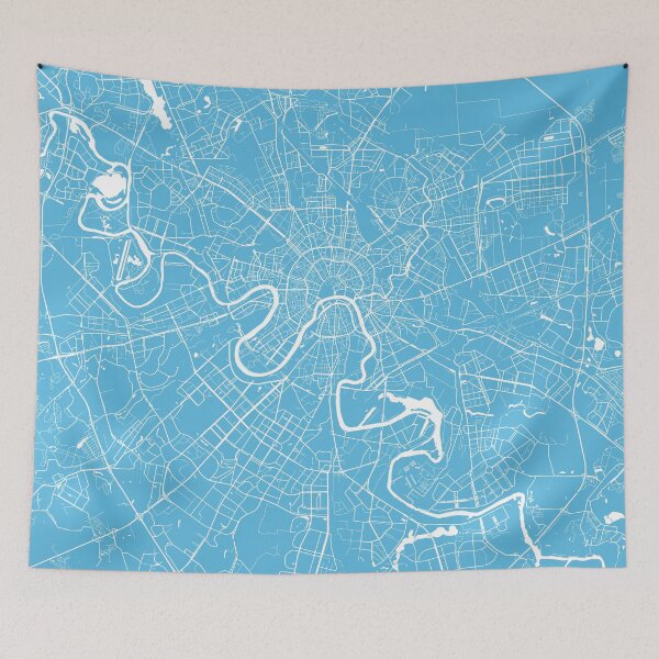 Item preview, Moscow map orange designed and sold by mapsart.