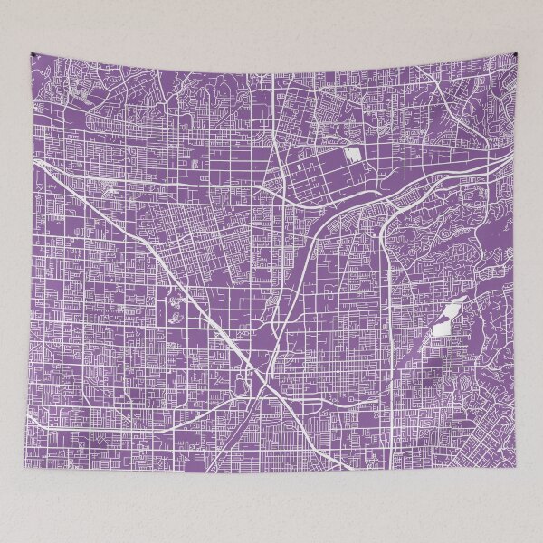 Item preview, Anaheim map California lilac designed and sold by mapsart.