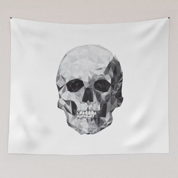 Item preview, Grey Geometric Head Skull designed and sold by Macbrittdesigns.