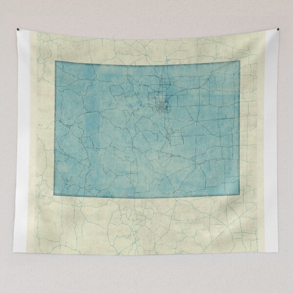 Item preview, Colorado State Map Blue Vintage designed and sold by HubertRoguski.