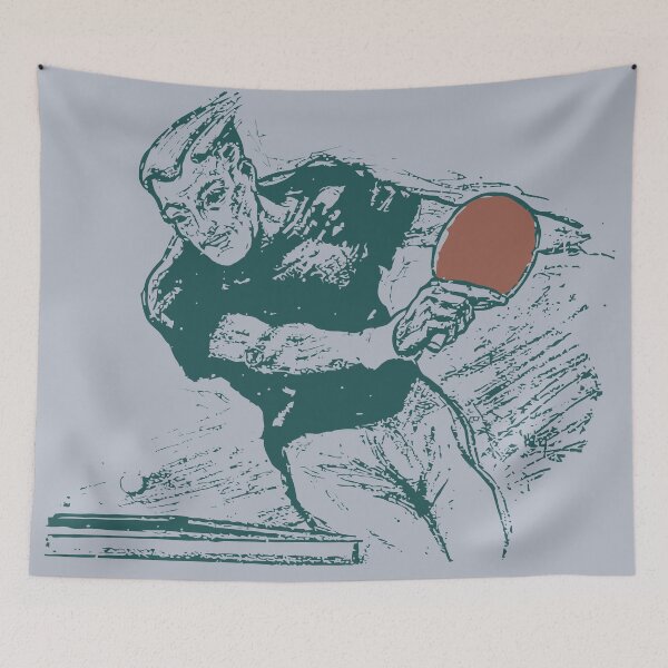 Artikelvorschau, Tischtennis, Retro-Vektor-Expressionist entworfen und verkauft von aapshop.