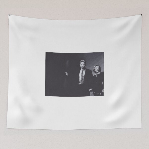 Item preview, Original Charcoal Drawing of Dana Scully and Fox Mulder from X Files designed and sold by brittnideweese.