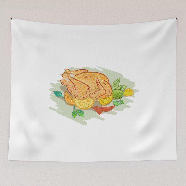 Item preview, Roast Chicken Vegetables Drawing designed and sold by patrimonio.
