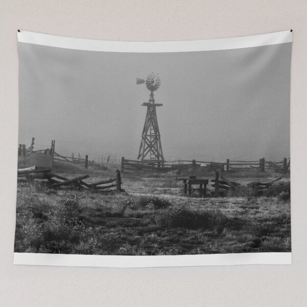 Item preview, Fog In The Windmill In BW designed and sold by Gary Benson.