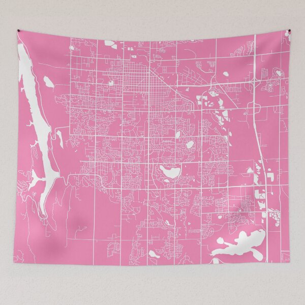 Item preview, Fort Collins map pink designed and sold by mapsart.