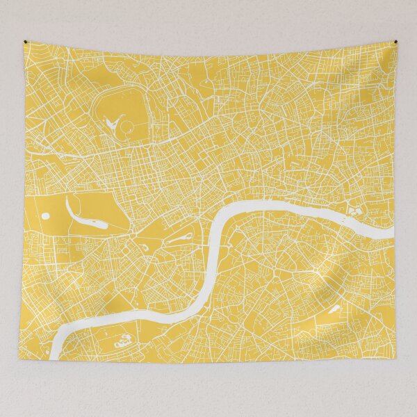 Item preview, London map yellow designed and sold by mapsart.