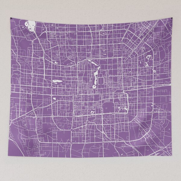Item preview, Beijing map lilac designed and sold by mapsart.
