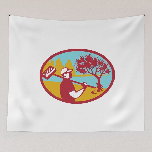 Item preview, Cleaner Pandanus Tree Coast Oval Retro designed and sold by patrimonio.