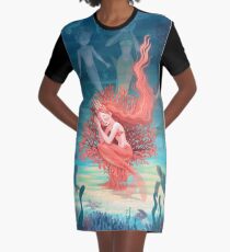 Vestido camiseta Coral vivo