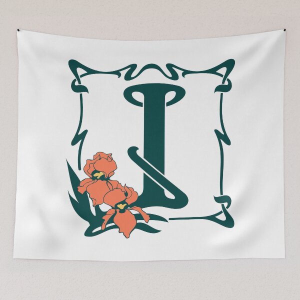 Item preview, Fancy art nouveau letter I, flower designed and sold by aapshop.