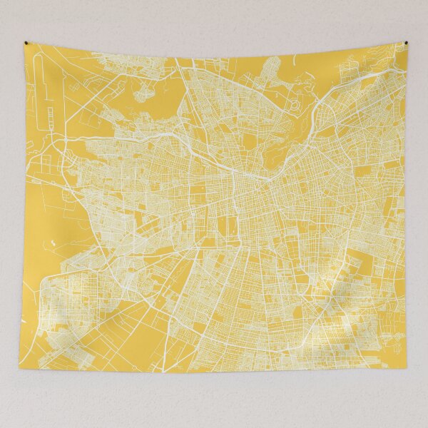 Item preview, Santiago map yellow designed and sold by mapsart.