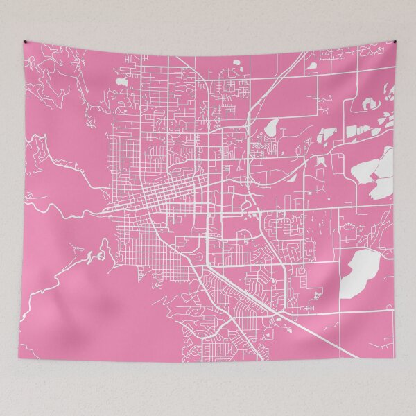 Item preview, Boulder map pink designed and sold by mapsart.