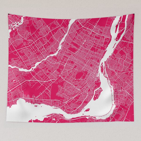 Item preview, Montreal map rapsberry designed and sold by mapsart.
