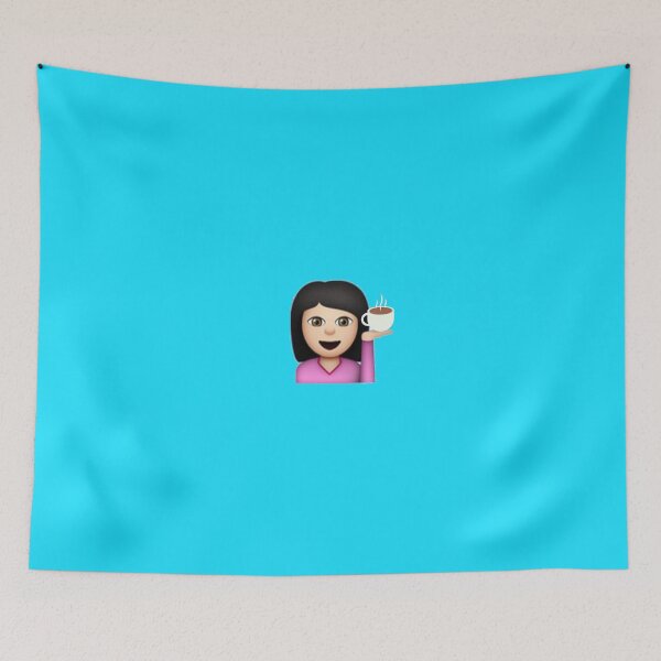 Item preview, Hair Flip and Coffee Emoji (Light Skin & Black Hair) designed and sold by m4rg1.