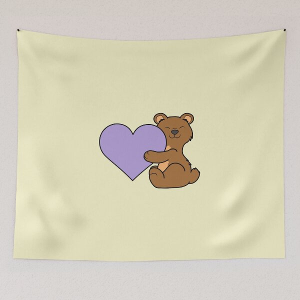 Item preview, Valentine's Day Brown Bear with Light Purple Heart designed and sold by Grifynne.