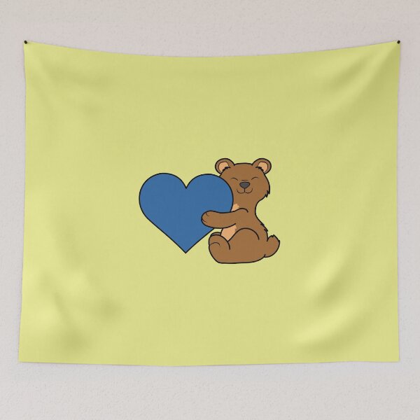 Item preview, Valentine's Day Brown Bear with Blue Heart designed and sold by Grifynne.