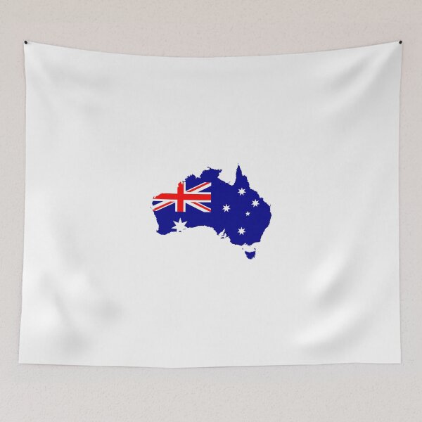 Item preview, Australia Flag Map designed and sold by barrelroll1.