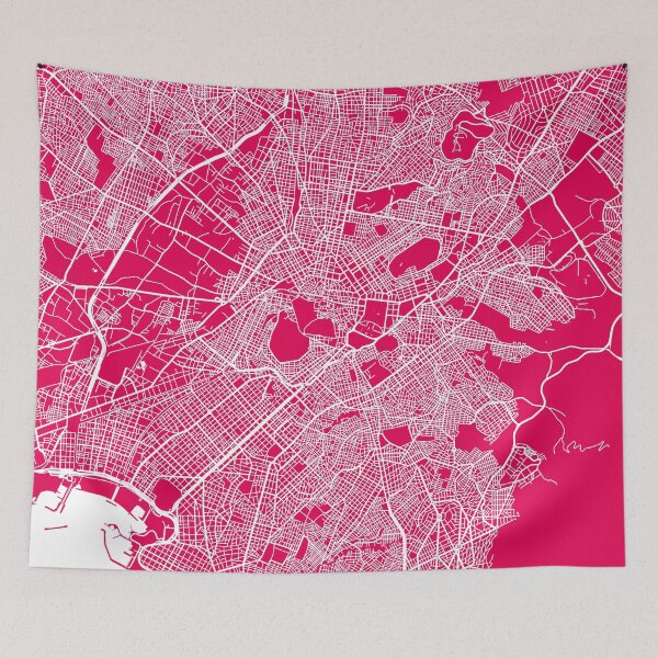 Item preview, Athens map raspberry designed and sold by mapsart.