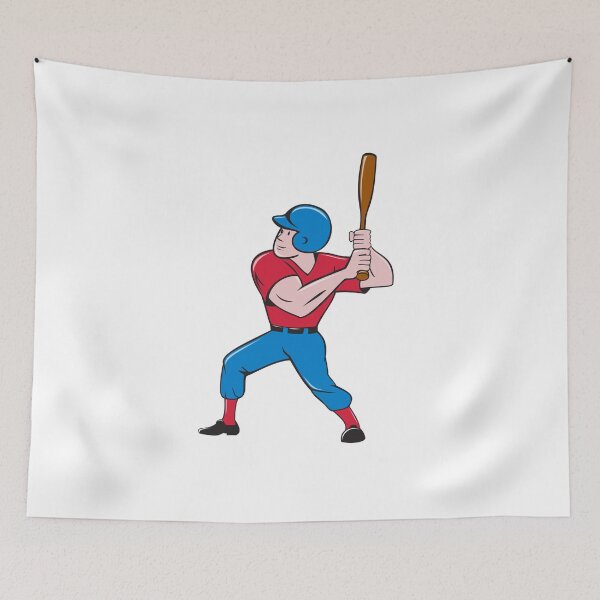Aperçu de l'œuvre Baseball Player Batting Isolated Cartoon créée et vendue par patrimonio.
