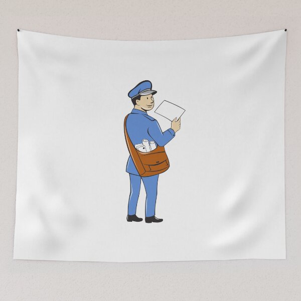 Item preview, Mailman Deliver Letter Isolated Cartoon designed and sold by patrimonio.