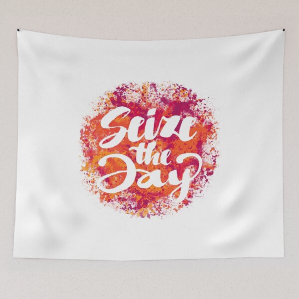 Item preview, Seize the Day ( Carpe Diem ) - Positive Calligraphy Lettering Design designed and sold by Sebastian Stadler.