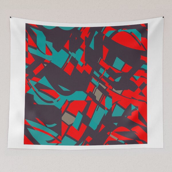 Aperçu de l'œuvre Red blue pieces créée et vendue par lalylaura.