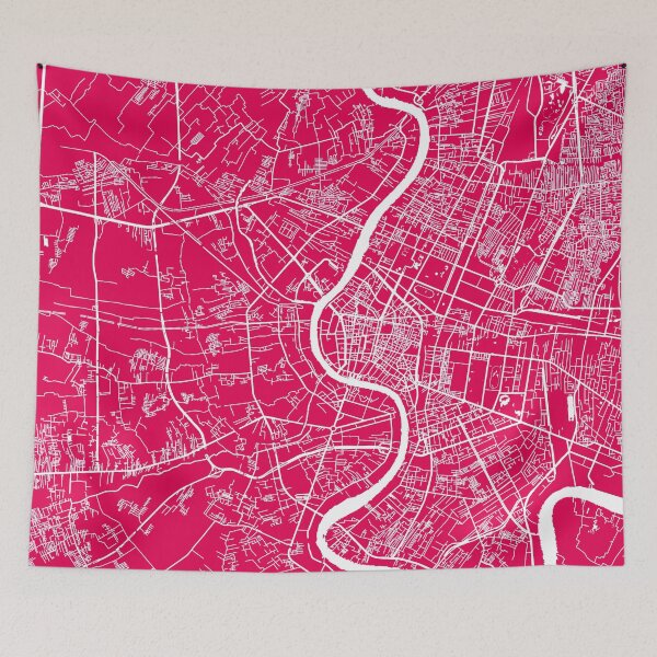 Item preview, Bangkok map raspberry designed and sold by mapsart.