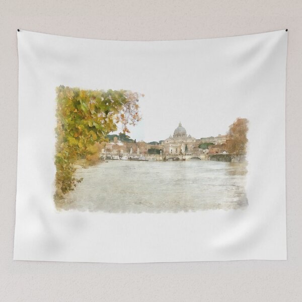 Item preview, Rome: Tiber River urban landscape designed and sold by Giuseppe Cocco.