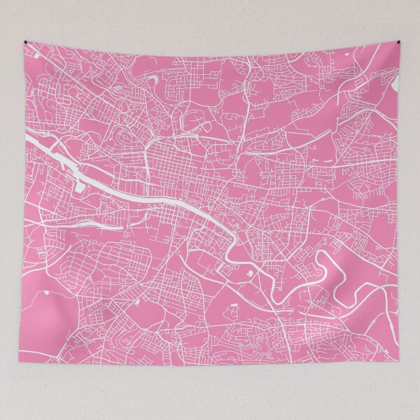 Item preview, Glasgow map pink designed and sold by mapsart.