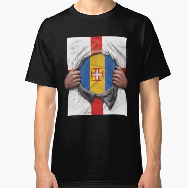 Madeira Flag English Flag Ripped - Gift For Madeiran From Madeira Classic T-Shirt