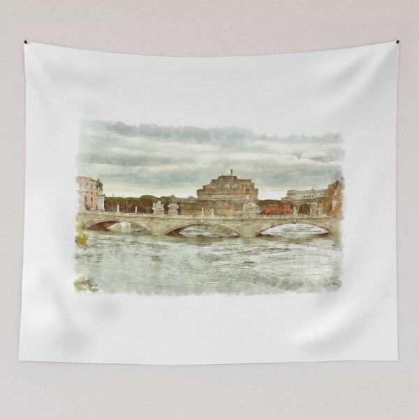 Item preview, Rome: Tiber River bridge and Saint Angel Castle designed and sold by Giuseppe Cocco.