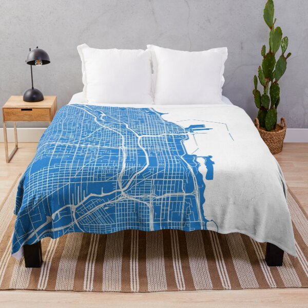 Item preview, Chicago Map - Light Blue designed and sold by CartoCreative.
