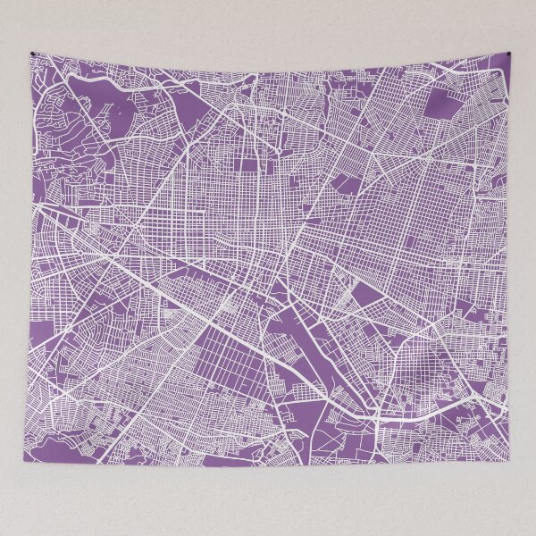 Item preview, Guadalajara map lilac designed and sold by mapsart.