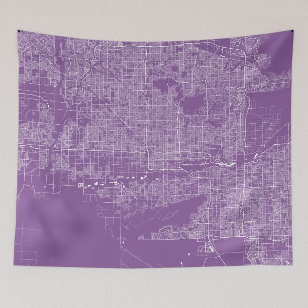Item preview, Phoenix map lilac designed and sold by mapsart.