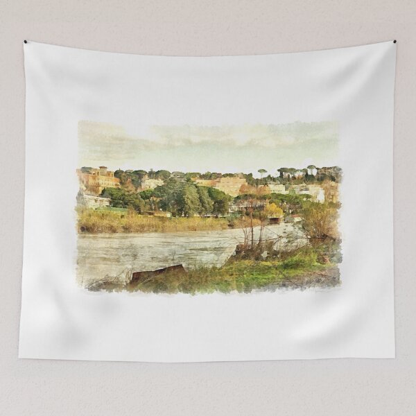 Item preview, Rome: Tiber River urban landscape designed and sold by Giuseppe Cocco.