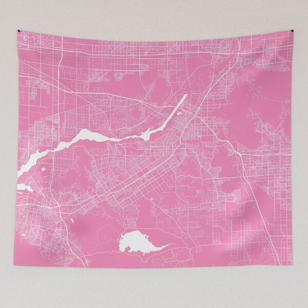 Item preview, Riverside map pink designed and sold by mapsart.
