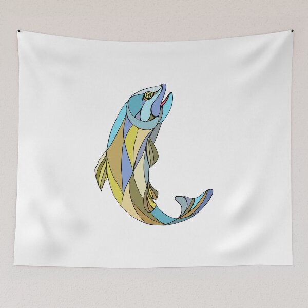 Item preview, Trout Jumping Up Mosaic designed and sold by patrimonio.