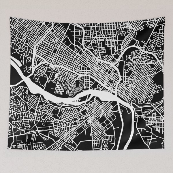 Item preview, Richmond Map - Black designed and sold by CartoCreative.