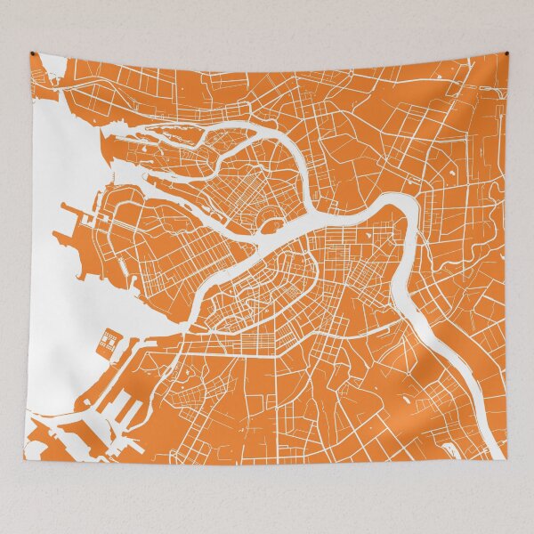 Item preview, Saint Petersburg map orange designed and sold by mapsart.