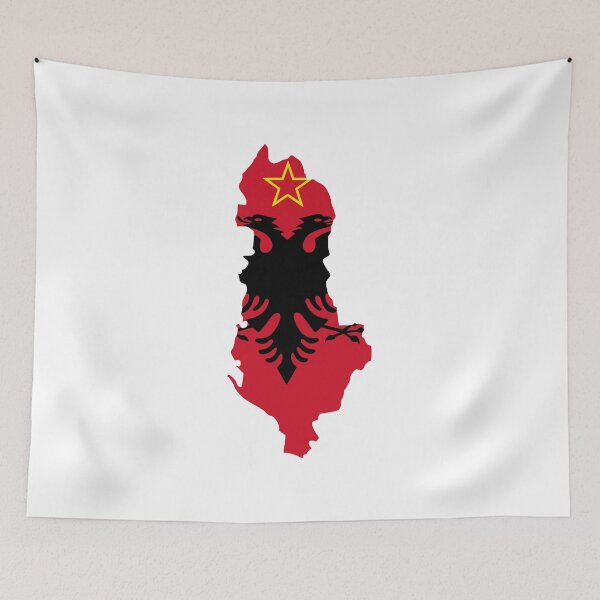 Item preview, Flag Map of People's Socialist Republic of Albania, 1946-1992 designed and sold by abbeyz71.